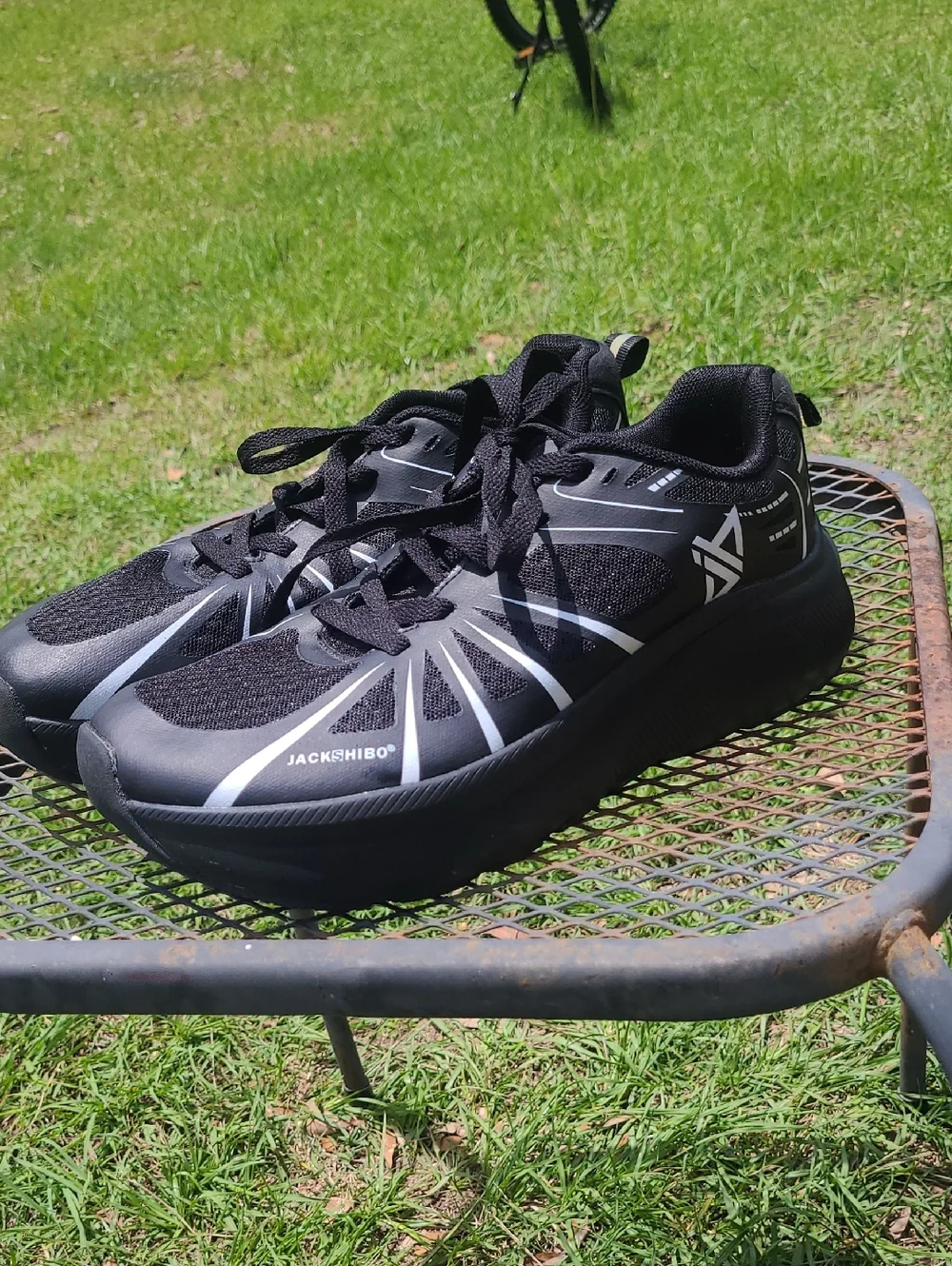 JACKSHIBO Wide Toe Box for Men Cushioned Zero Drop Platform Sneakers Size 9.5 - Picture 1 of 13